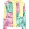 Women MSGM Jackets | Colourblock Tweed Jacket Multi