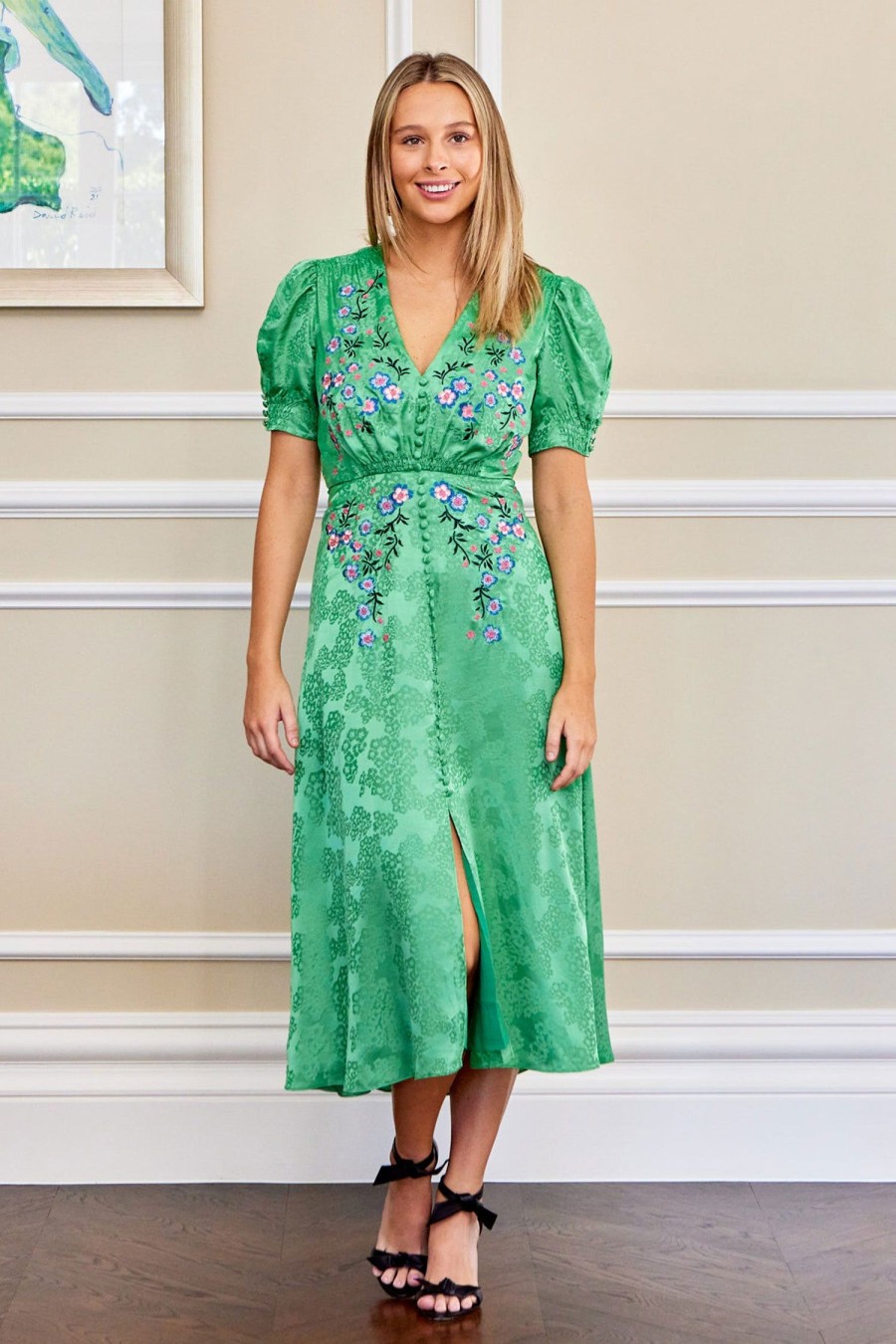 Women SALONI Dresses | Lea Dress Green