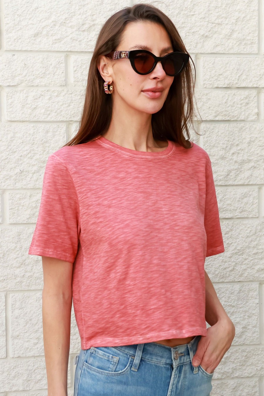 Women VERONICA BEARD Tops | Sebastian Tee Faded Rose