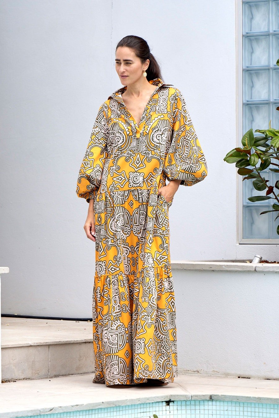 Women ANDRES OTALORA Dresses | Amaya Maxi Dress Mustard