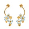 Women OSCAR DE LA RENTA Earrings | Flower Cluster Earring Blue